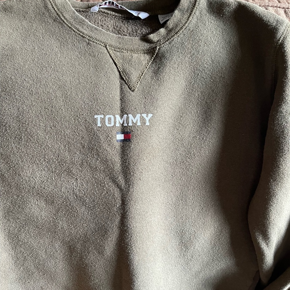 Vintage 90's Tommy Hilfiger Logo Sweat Shirt medium vgc